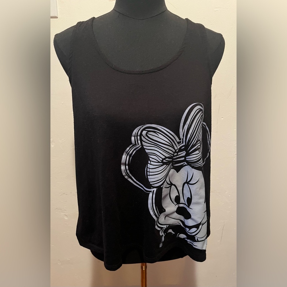 Disney Parks Authentic Original Minnie Mouse Shirt S Open Back w/Bow Made in USA